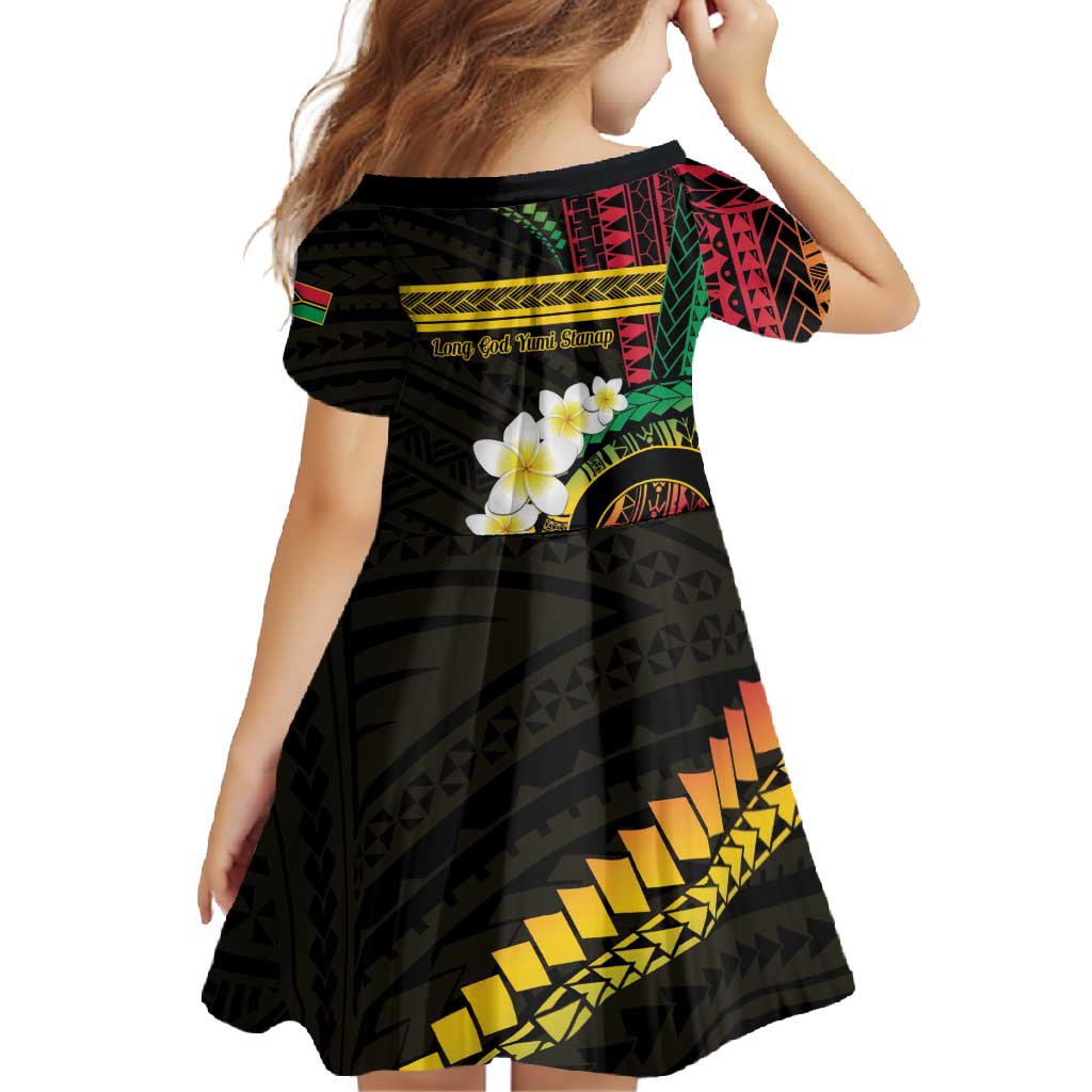 Vanuatu Independence Day Family Matching Short Sleeve Bodycon Dress and Hawaiian Shirt Yumi 45th Hapi Indipendens Dei LT01