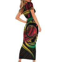 Vanuatu Independence Day Family Matching Short Sleeve Bodycon Dress and Hawaiian Shirt Yumi 45th Hapi Indipendens Dei LT01