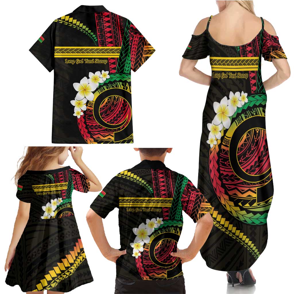 Vanuatu Independence Day Family Matching Summer Maxi Dress and Hawaiian Shirt Yumi 45th Hapi Indipendens Dei LT01