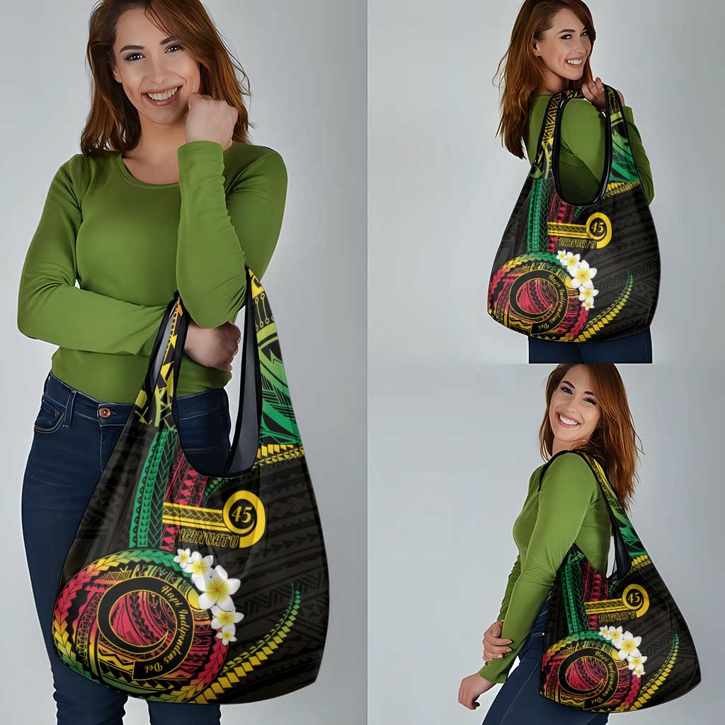 Vanuatu Independence Day Grocery Bag Yumi 45th Hapi Indipendens Dei LT01