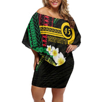 Vanuatu Independence Day Off Shoulder Short Dress Yumi 45th Hapi Indipendens Dei LT01