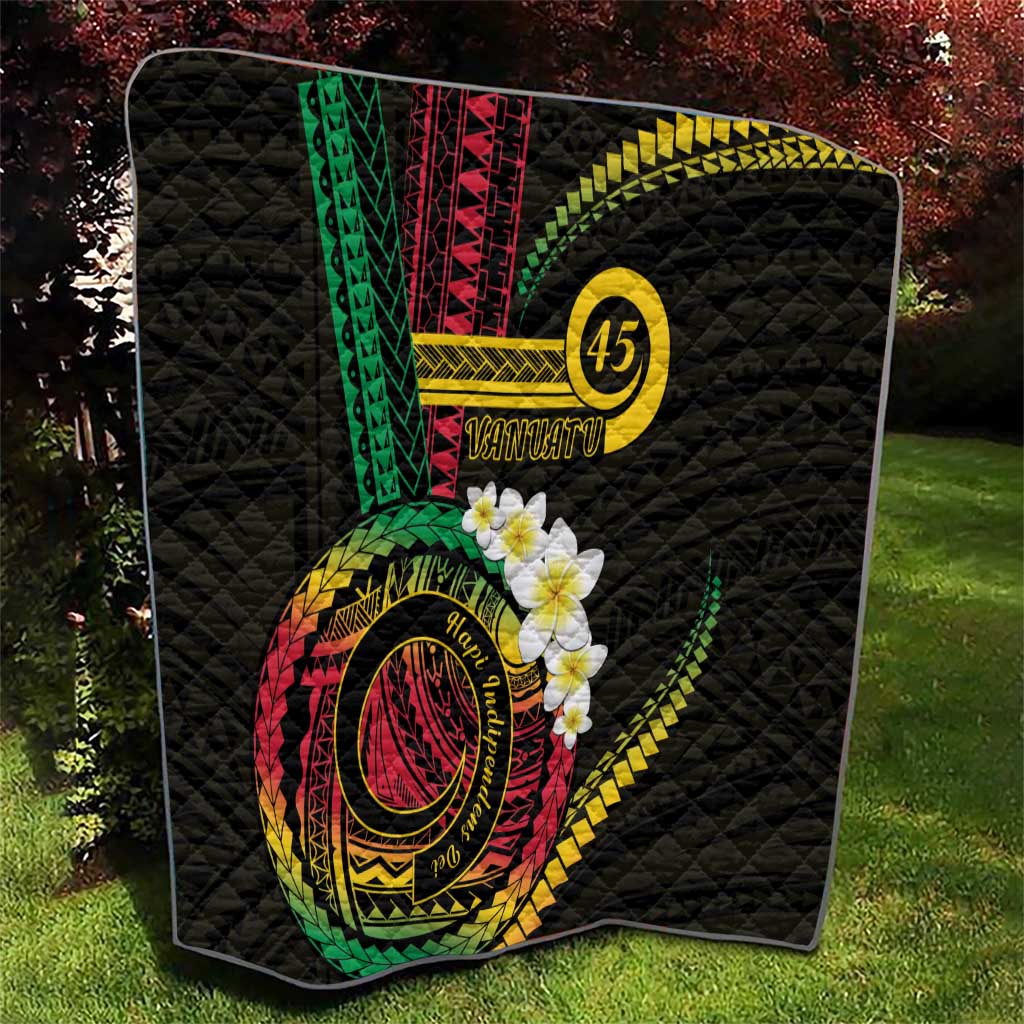 Vanuatu Independence Day Quilt Yumi 45th Hapi Indipendens Dei LT01