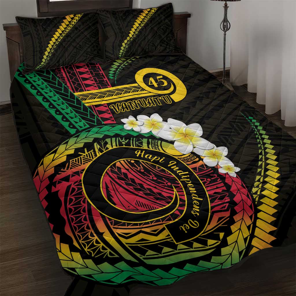Vanuatu Independence Day Quilt Bed Set Yumi 45th Hapi Indipendens Dei LT01