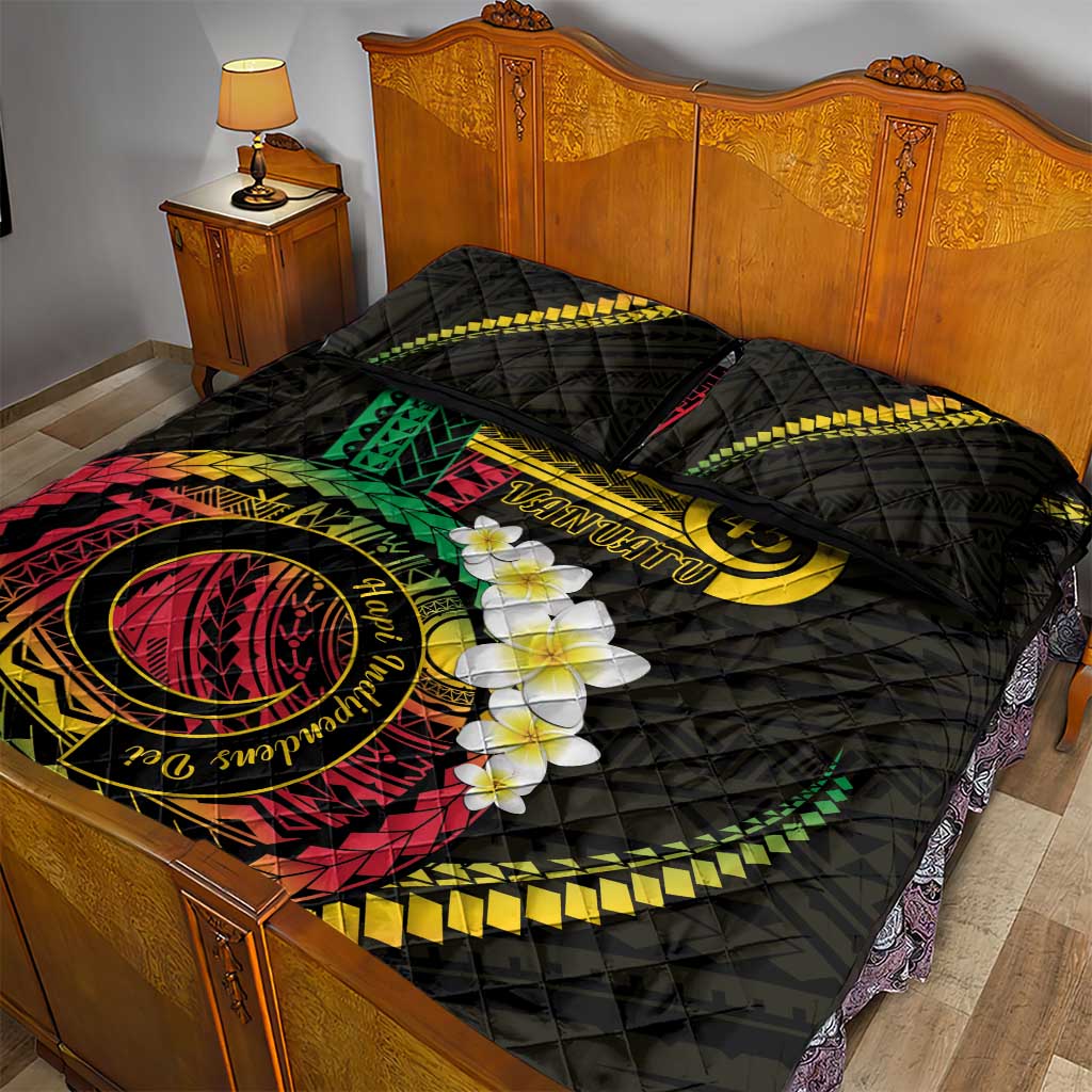 Vanuatu Independence Day Quilt Bed Set Yumi 45th Hapi Indipendens Dei LT01