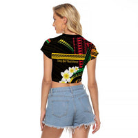 Vanuatu Independence Day Raglan Cropped T Shirt Yumi 45th Hapi Indipendens Dei LT01