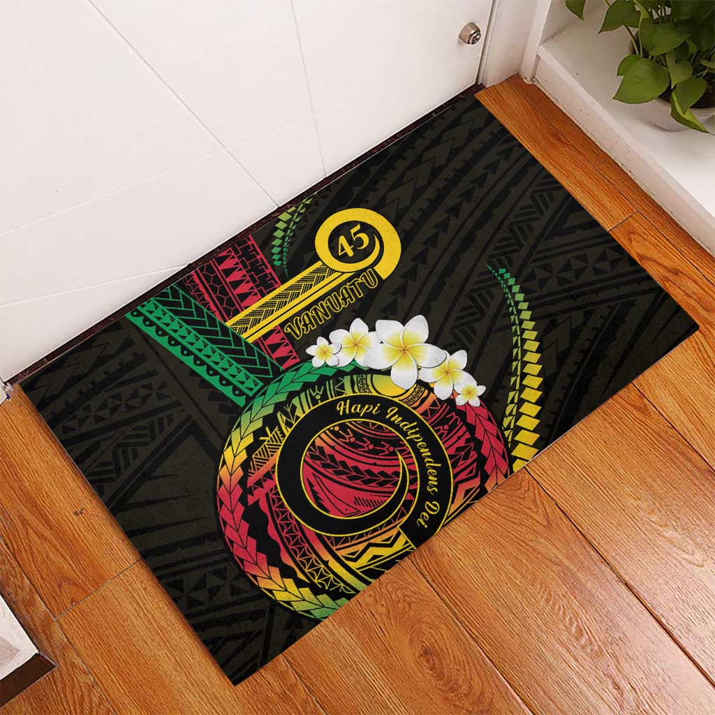 Vanuatu Independence Day Rubber Doormat Yumi 45th Hapi Indipendens Dei LT01