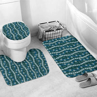 Pikake Maile Tiare Lei Bathroom Set Polu Lauhala Pattern