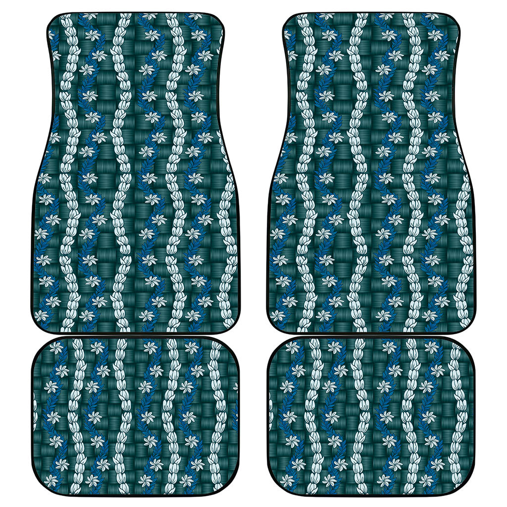 Pikake Maile Tiare Lei Car Mats Polu Lauhala Pattern