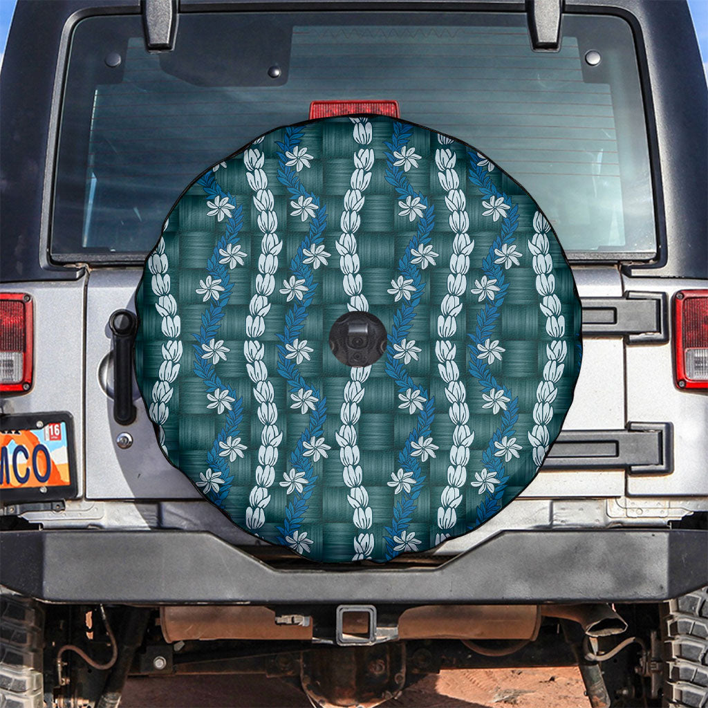 Pikake Maile Tiare Lei Spare Tire Cover Polu Lauhala Pattern