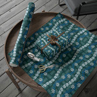 Pikake Maile Tiare Lei Wrapping Paper Polu Lauhala Pattern
