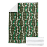 Pikake Maile Tiare Lei Blanket Omaomao Lauhala Pattern