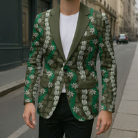 Pikake Maile Tiare Lei Blazer Omaomao Lauhala Pattern