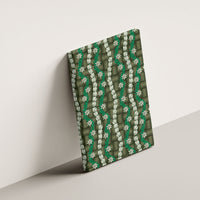 Pikake Maile Tiare Lei Canvas Wall Art Omaomao Lauhala Pattern