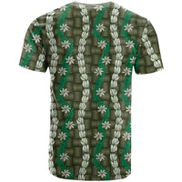 Pikake Maile Tiare Lei T Shirt Omaomao Lauhala Pattern