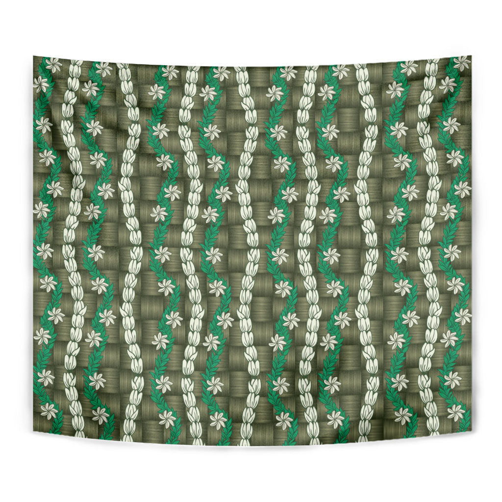 Pikake Maile Tiare Lei Tapestry Omaomao Lauhala Pattern