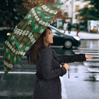 Pikake Maile Tiare Lei Umbrella Omaomao Lauhala Pattern