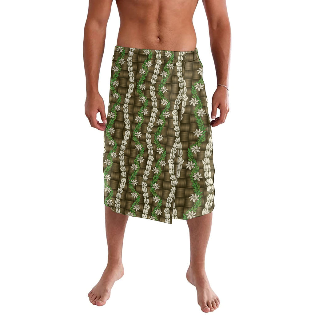Pikake Maile Tiare Lei Lavalava Natural Lauhala Pattern LT01 Brown - Polynesian Pride