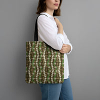 Pikake Maile Tiare Lei Tote Bag Natural Lauhala Pattern