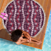 Pikake Maile Tiare Lei Beach Blanket Akala Lauhala Pattern