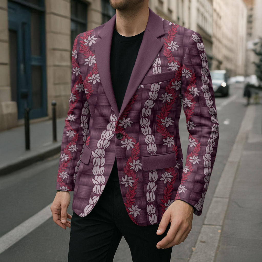 Pikake Maile Tiare Lei Blazer Akala Lauhala Pattern