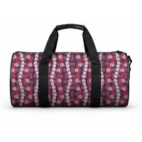 Pikake Maile Tiare Lei Duffle Bag Akala Lauhala Pattern LT01 One size Pink - Polynesian Pride