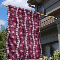 Pikake Maile Tiare Lei Garden Flag Akala Lauhala Pattern