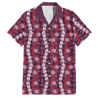Pikake Maile Tiare Lei Hawaiian Shirt Akala Lauhala Pattern