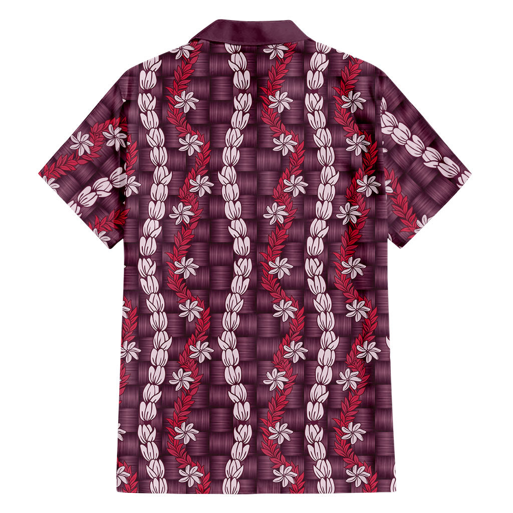 Pikake Maile Tiare Lei Hawaiian Shirt Akala Lauhala Pattern