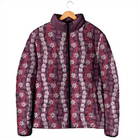 Pikake Maile Tiare Lei Padded Jacket Akala Lauhala Pattern