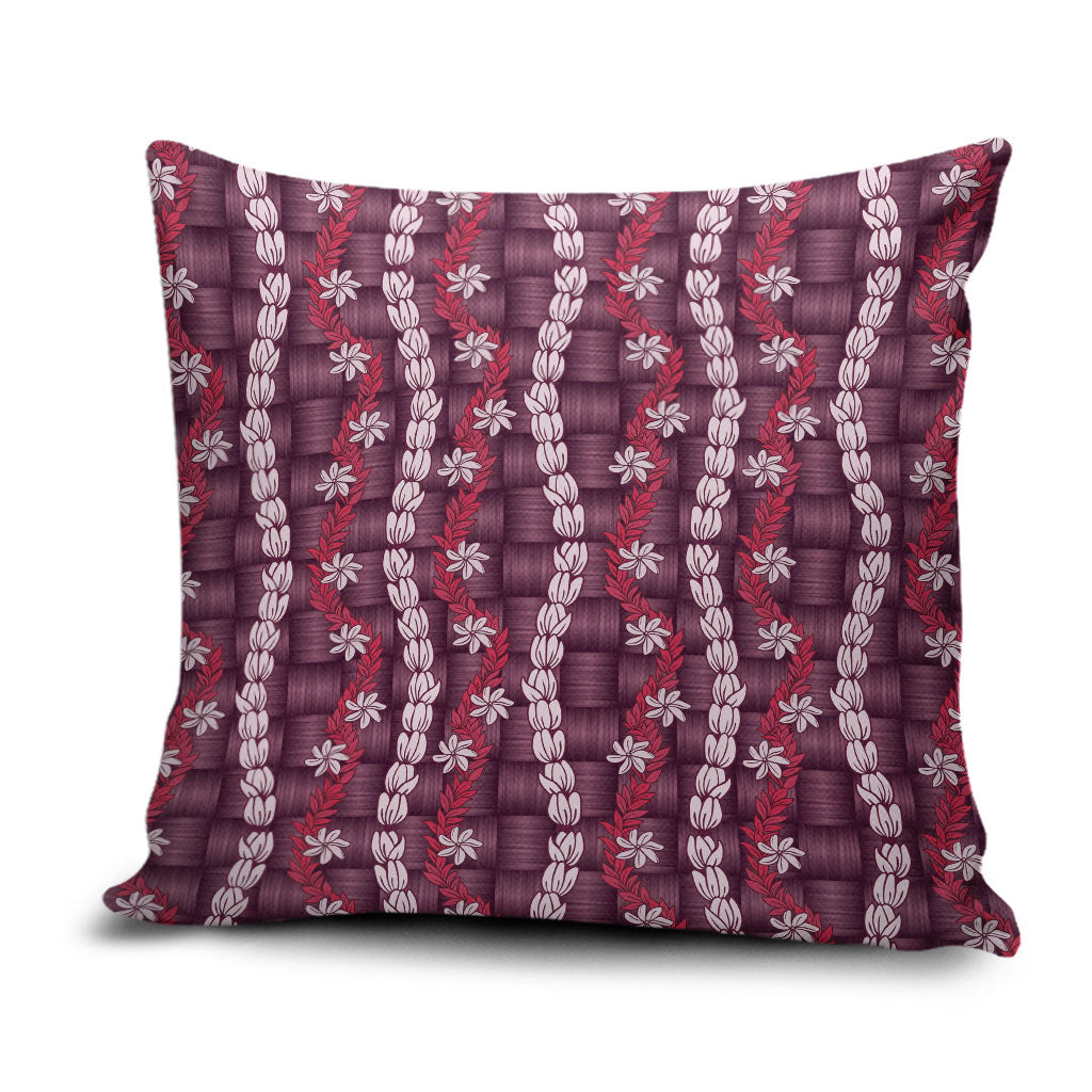Pikake Maile Tiare Lei Pillow Cover Akala Lauhala Pattern