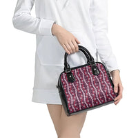 Pikake Maile Tiare Lei Shoulder Handbag Akala Lauhala Pattern