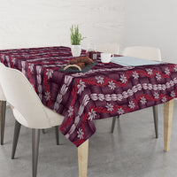 Pikake Maile Tiare Lei Tablecloth Akala Lauhala Pattern