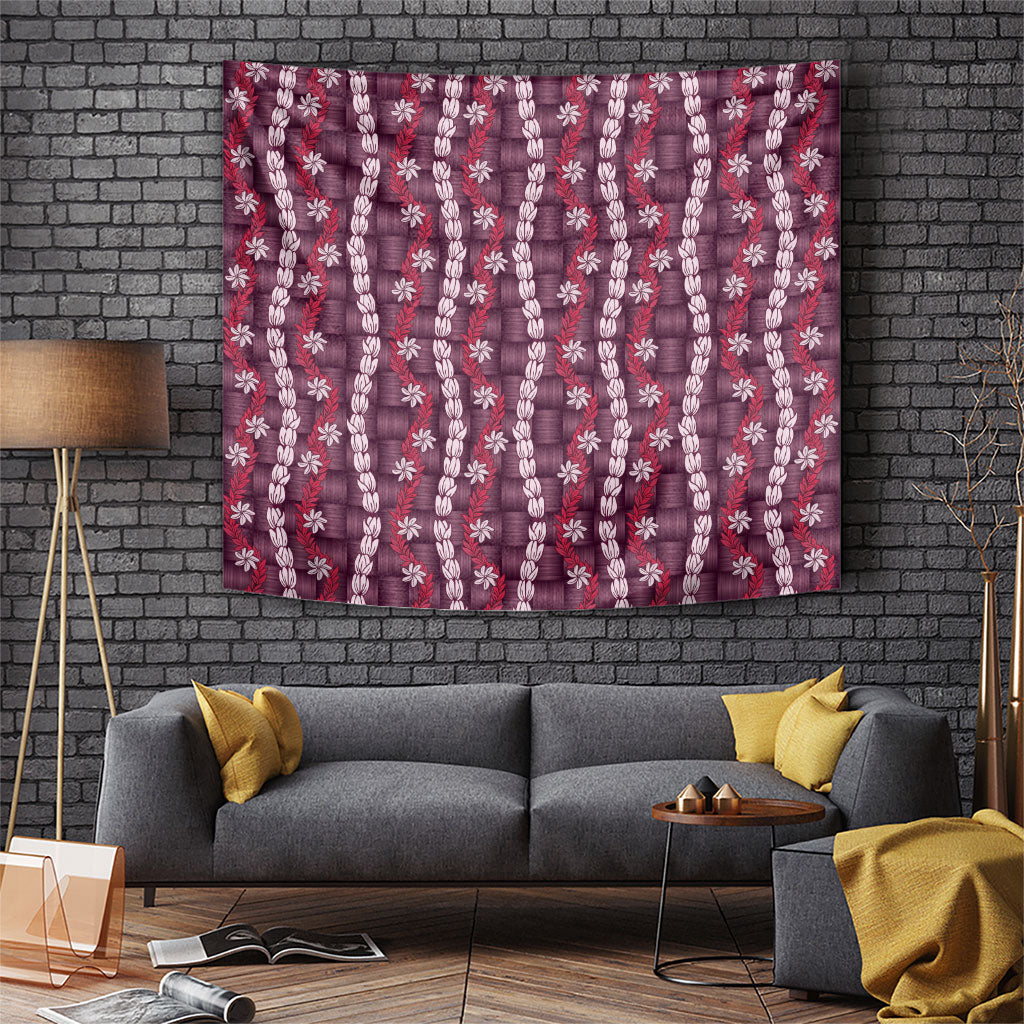 Pikake Maile Tiare Lei Tapestry Akala Lauhala Pattern