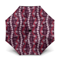 Pikake Maile Tiare Lei Umbrella Akala Lauhala Pattern