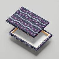 Pikake Maile Tiare Lei Canvas Wall Art Poni Lauhala Pattern