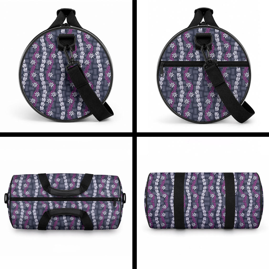 Pikake Maile Tiare Lei Duffle Bag Poni Lauhala Pattern LT01 - Polynesian Pride