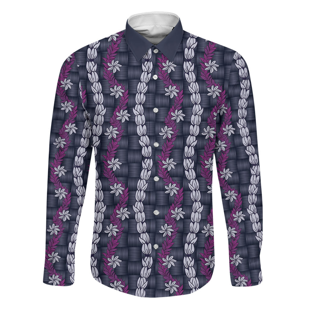 Pikake Maile Tiare Lei Family Matching Mermaid Dress and Hawaiian Shirt Poni Lauhala Pattern