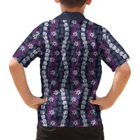 Pikake Maile Tiare Lei Family Matching Summer Maxi Dress and Hawaiian Shirt Poni Lauhala Pattern