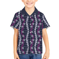 Pikake Maile Tiare Lei Family Matching Summer Maxi Dress and Hawaiian Shirt Poni Lauhala Pattern
