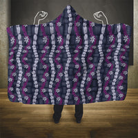 Pikake Maile Tiare Lei Hooded Blanket Poni Lauhala Pattern