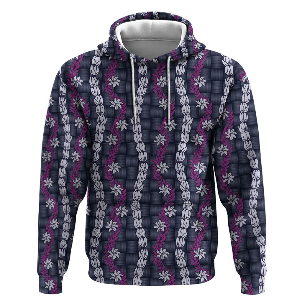 Pikake Maile Tiare Lei Hoodie Poni Lauhala Pattern