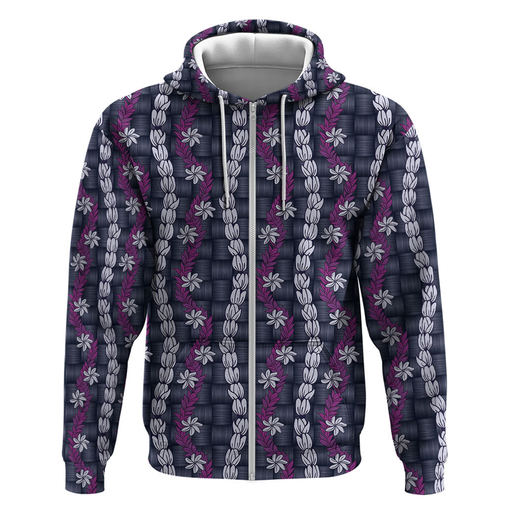 Pikake Maile Tiare Lei Hoodie Poni Lauhala Pattern