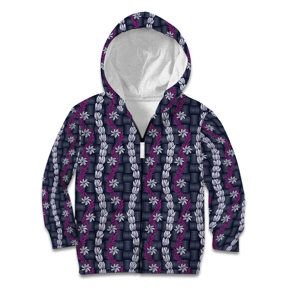 Pikake Maile Tiare Lei Kid Hoodie Poni Lauhala Pattern