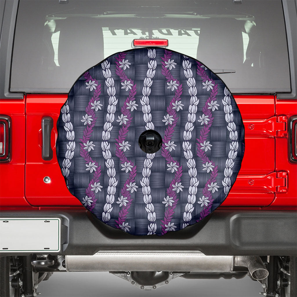 Pikake Maile Tiare Lei Spare Tire Cover Poni Lauhala Pattern