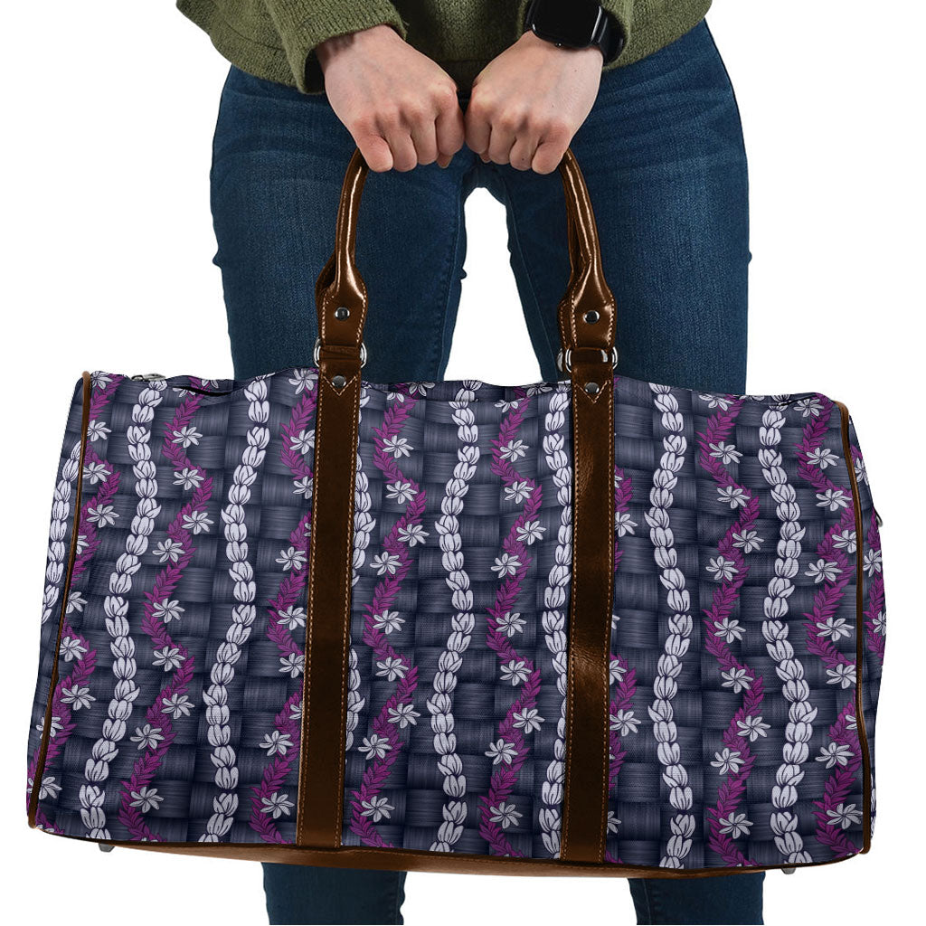 Pikake Maile Tiare Lei Travel Bag Poni Lauhala Pattern