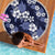 Hawaiian Hibiscus Tribal Floral Blue Beach Blanket Polynesian Tapa Pattern - Polynesian Pride
