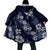 Hawaiian Hibiscus Tribal Floral Blue Cloak Polynesian Tapa Pattern - Polynesian Pride