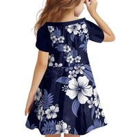 Hawaiian Hibiscus Tribal Floral Blue Family Matching Puletasi and Hawaiian Shirt Polynesian Tapa Pattern - Polynesian Pride