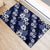 Hawaiian Hibiscus Tribal Floral Blue Rubber Doormat Polynesian Tapa Pattern - Polynesian Pride