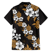 Hawaiian Hibiscus Tribal Floral Brown Family Matching Long Sleeve Bodycon Dress and Hawaiian Shirt Polynesian Tapa Pattern LT01 - Polynesian Pride